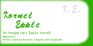 kornel epple business card